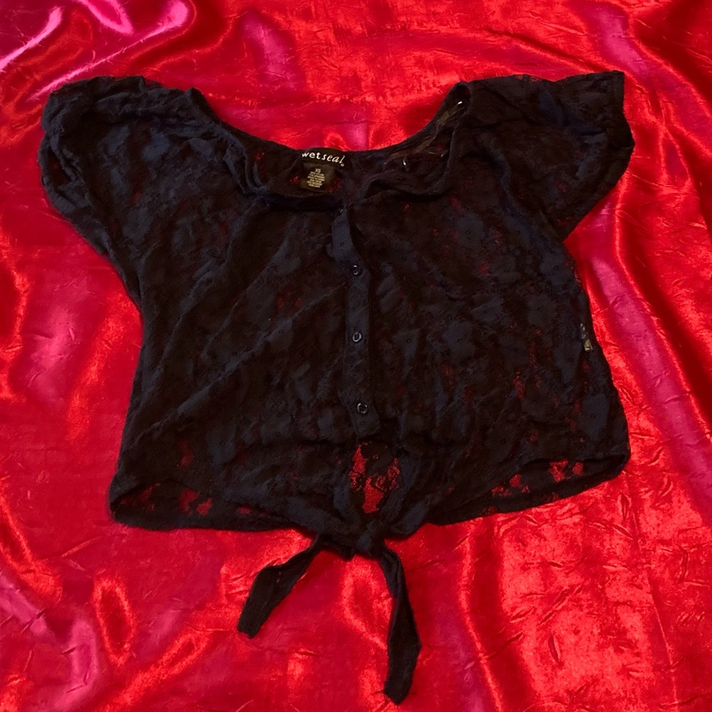 Wet seal lace top